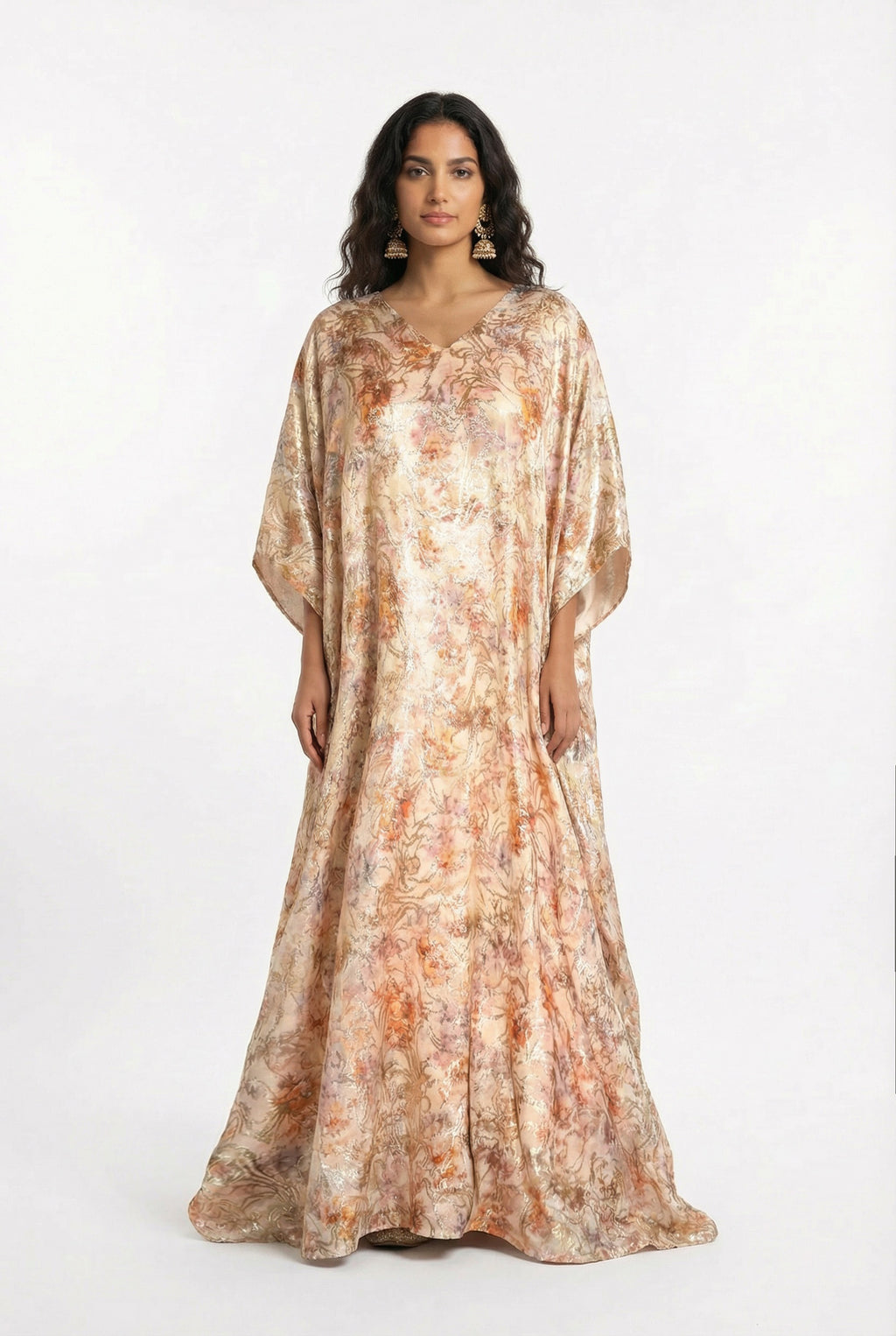 MAKENA Gold Floral Kaftan