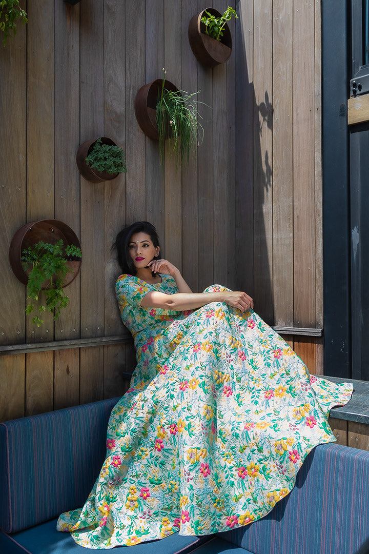 NEELA Jungle Jacquard Skirt | HARLEEN KAUR – HarleenKaur