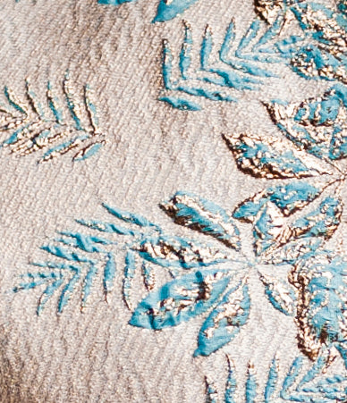 NEELA Palm Jacquard - Aqua Colorway - Harleen Kaur