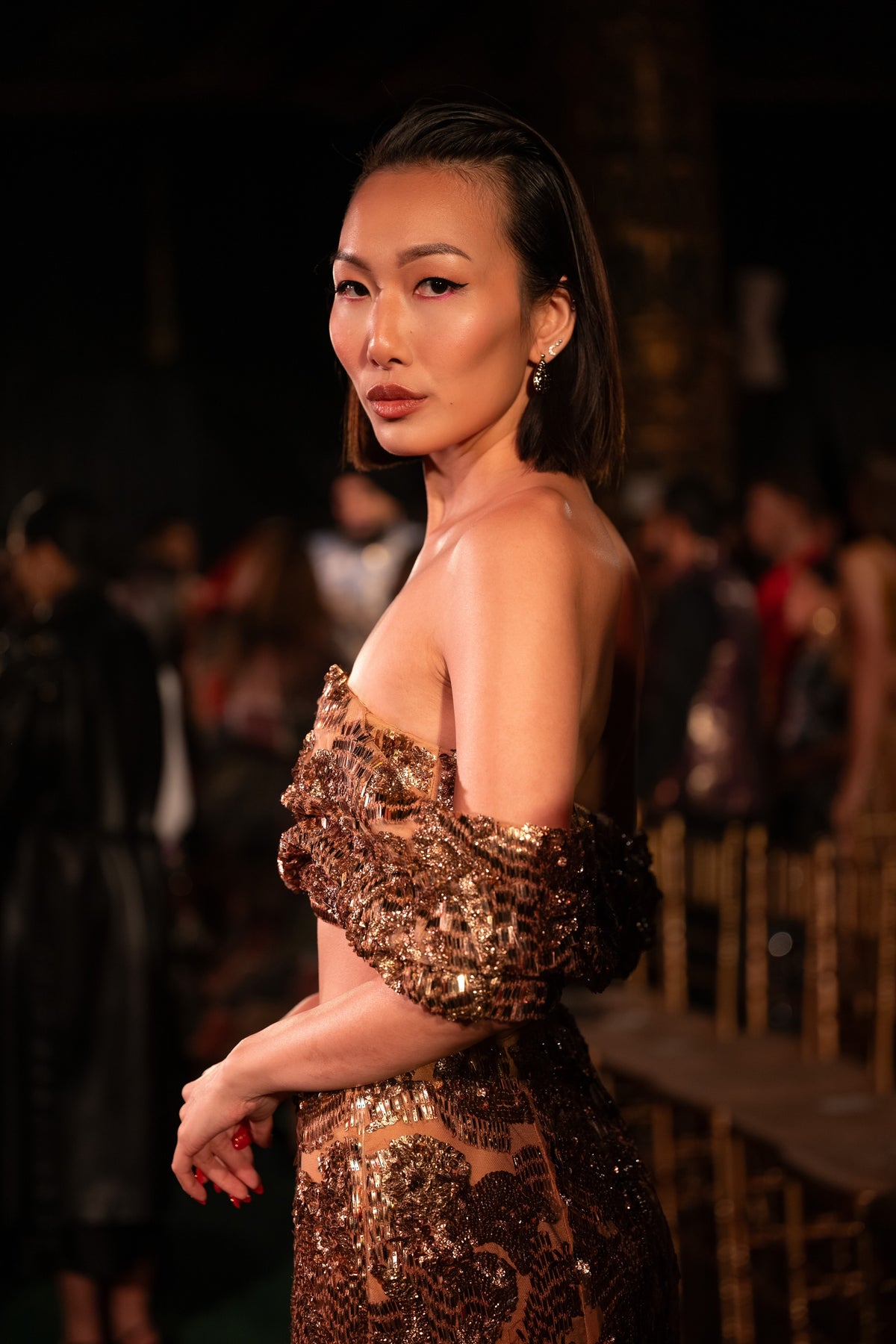 NAYLA Gold Lehenga Set