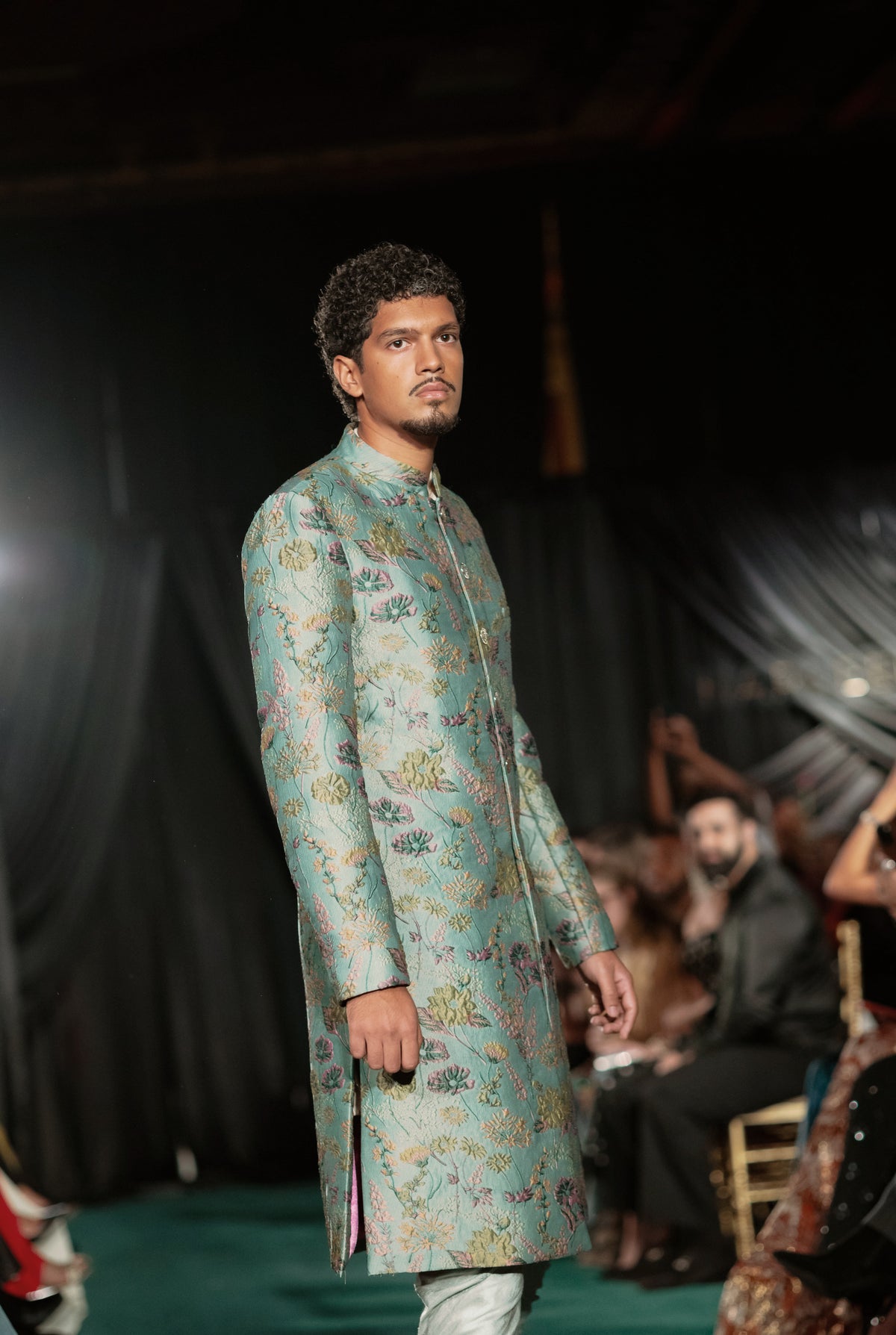 ABHISHEK Floral Mint Sherwani
