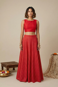 ALISHA Polkadot Lehenga Skirt (Last in Stock)