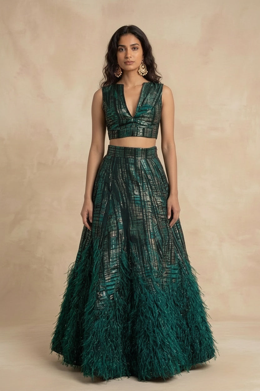 JAYA Fringe Lehenga Skirt