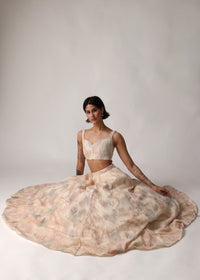 CHANDRIKA Nude Pastel Lehenga Set