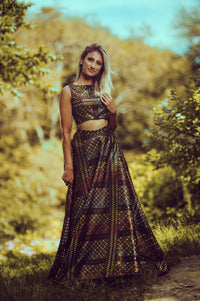 ANEELA Geo Jacquard Lehenga Skirt (Made-to-Order)