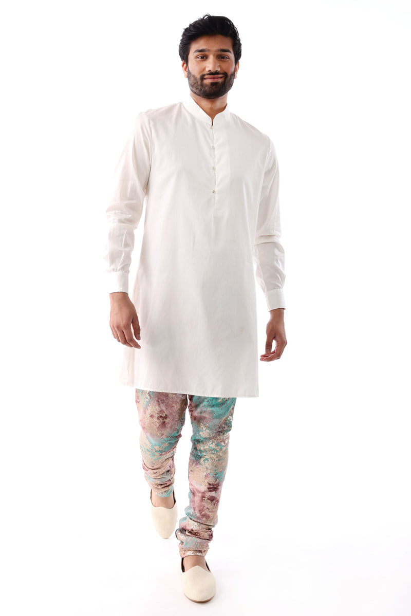 NICO Blush & Mint Metallic Kurta Pants