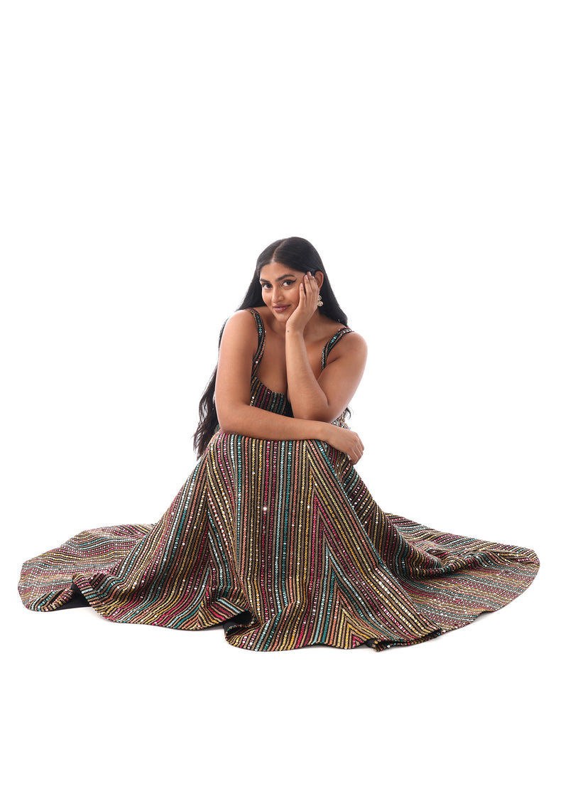 GRAZIA Embroidered Georgette Lehenga Skirt