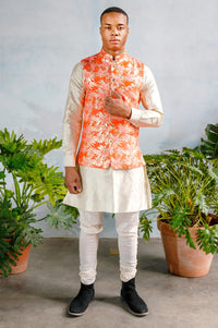 GUNEET Raw Silk Kurta