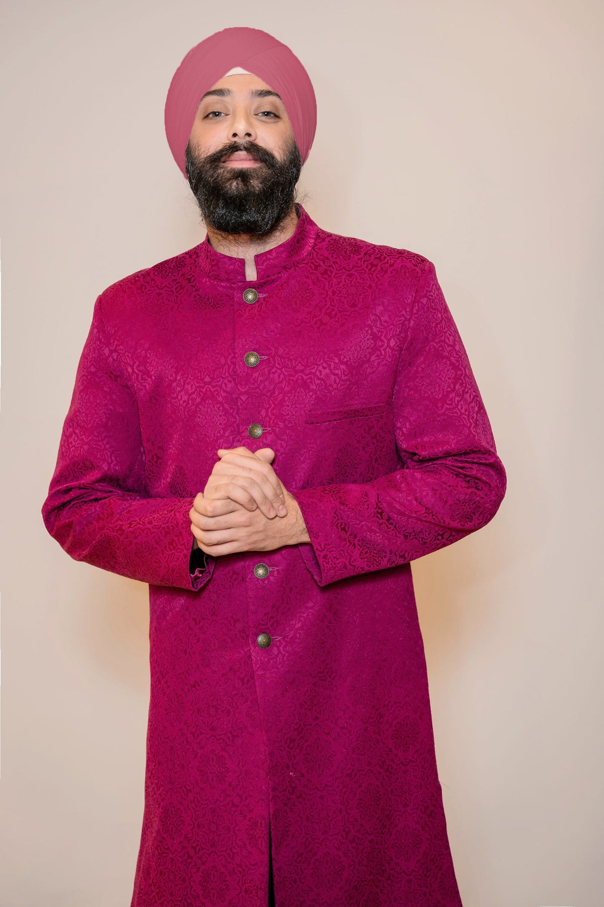 HARBIR Flower Motif Sherwani Jacket