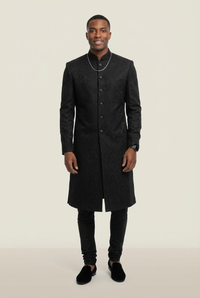 HARBIR Flower Motif Sherwani Jacket