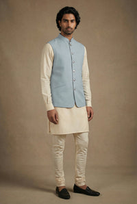 RIHAAN Light Green Recycled Twill Bandi Vest