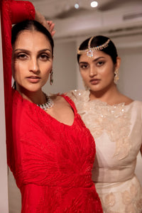Red and Gold Indian Bridal Outfits - 2024 Wedding Editorial Close Up - Harleen Kaur