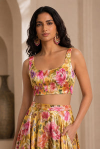 JAYNA Floral Lehenga Top