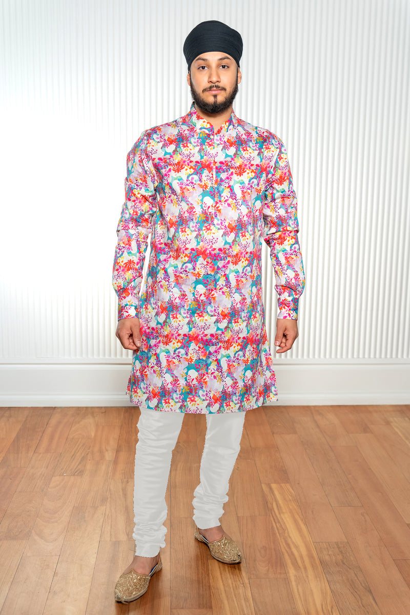 AMIN Watercolor Floral Kurta