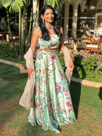 MARIN Green and Pink Dupatta