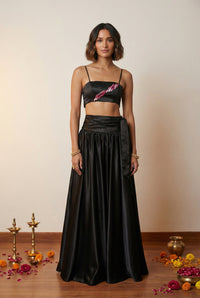 ISABELLA Recycled Satin Lehenga Skirt