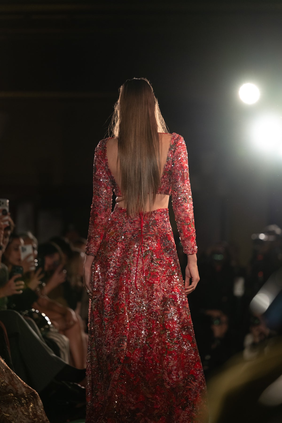 LARISSA Red Floral Sequin Lehenga Top