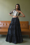 TAARA Silk Ruffle Lehenga Skirt