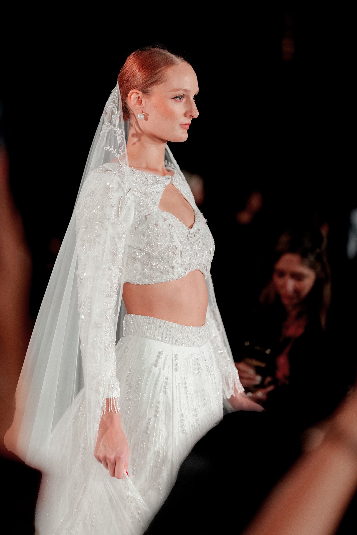 AASHI White Bridal Lehenga Set