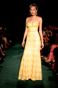 SHAINA Yellow Multi Recycled Sequin Lehenga Skirt