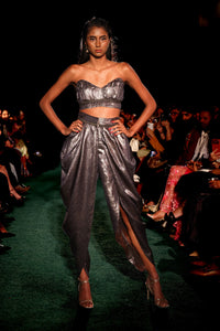 DHOLKI Navy and Gold Dhoti Pants