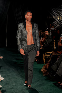 LENNY Black and Silver Tux Jacket
