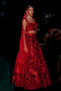 SAMIAH Red Bridal Lehenga Set