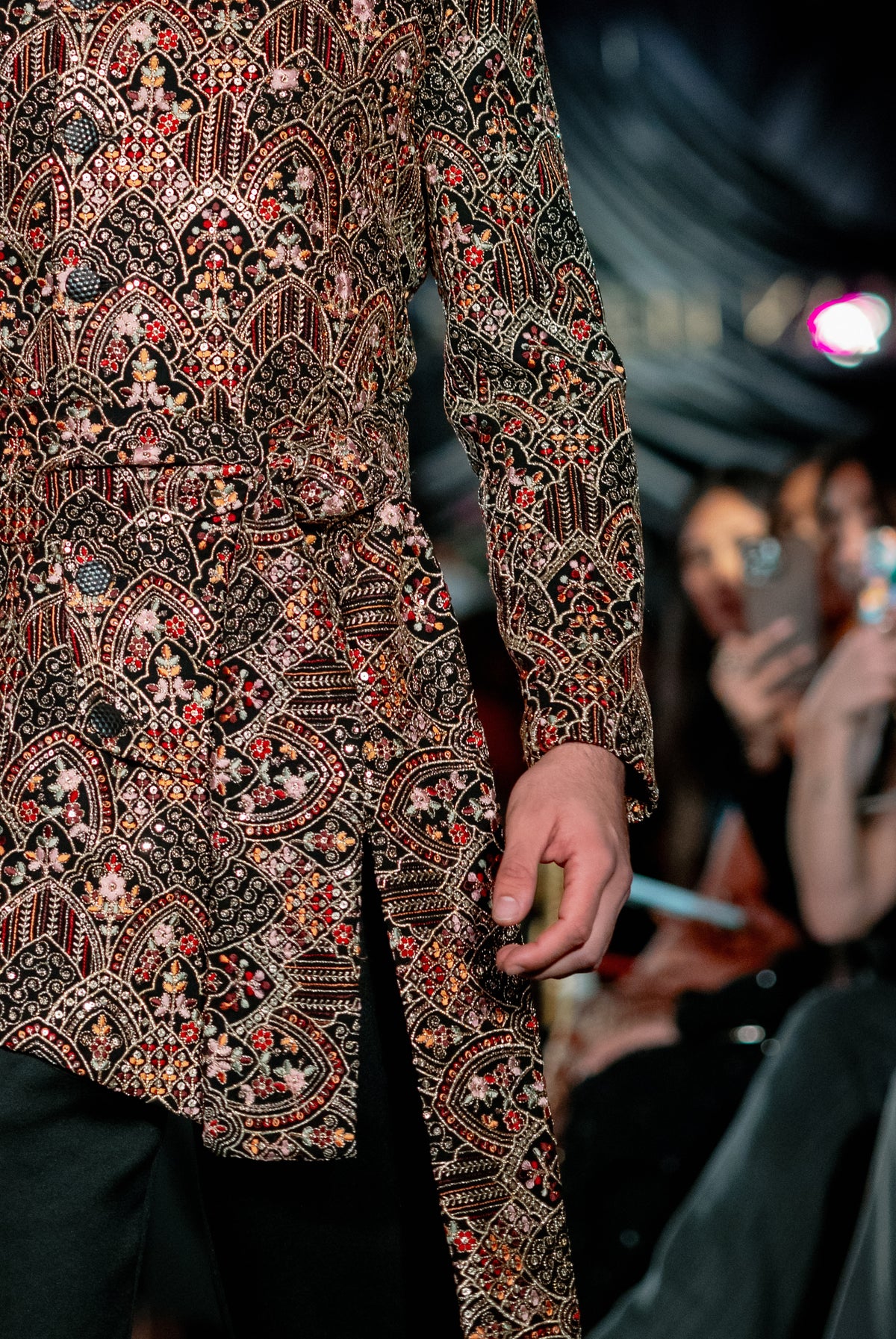 SAMIR Black and Gold Embroidered Jacket