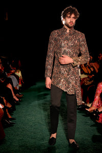 SAMIR Black and Gold Embroidered Jacket