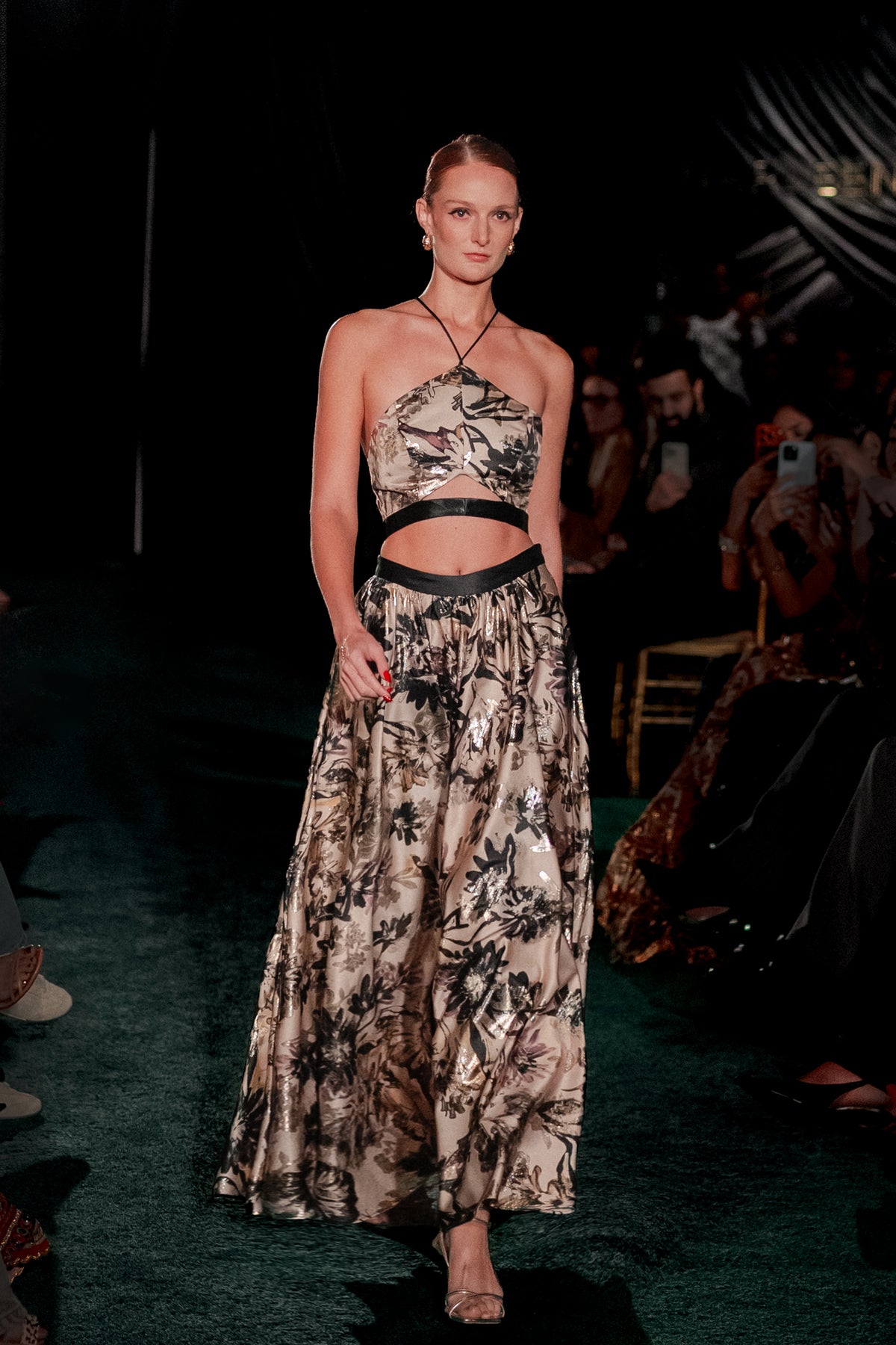 COLETTE Black Floral Lehenga Skirt