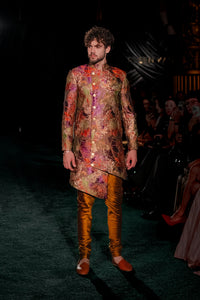 SANDEEP Raw Silk Churidar Pants
