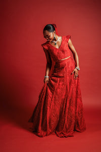 LUCIANA Red Lehenga Set