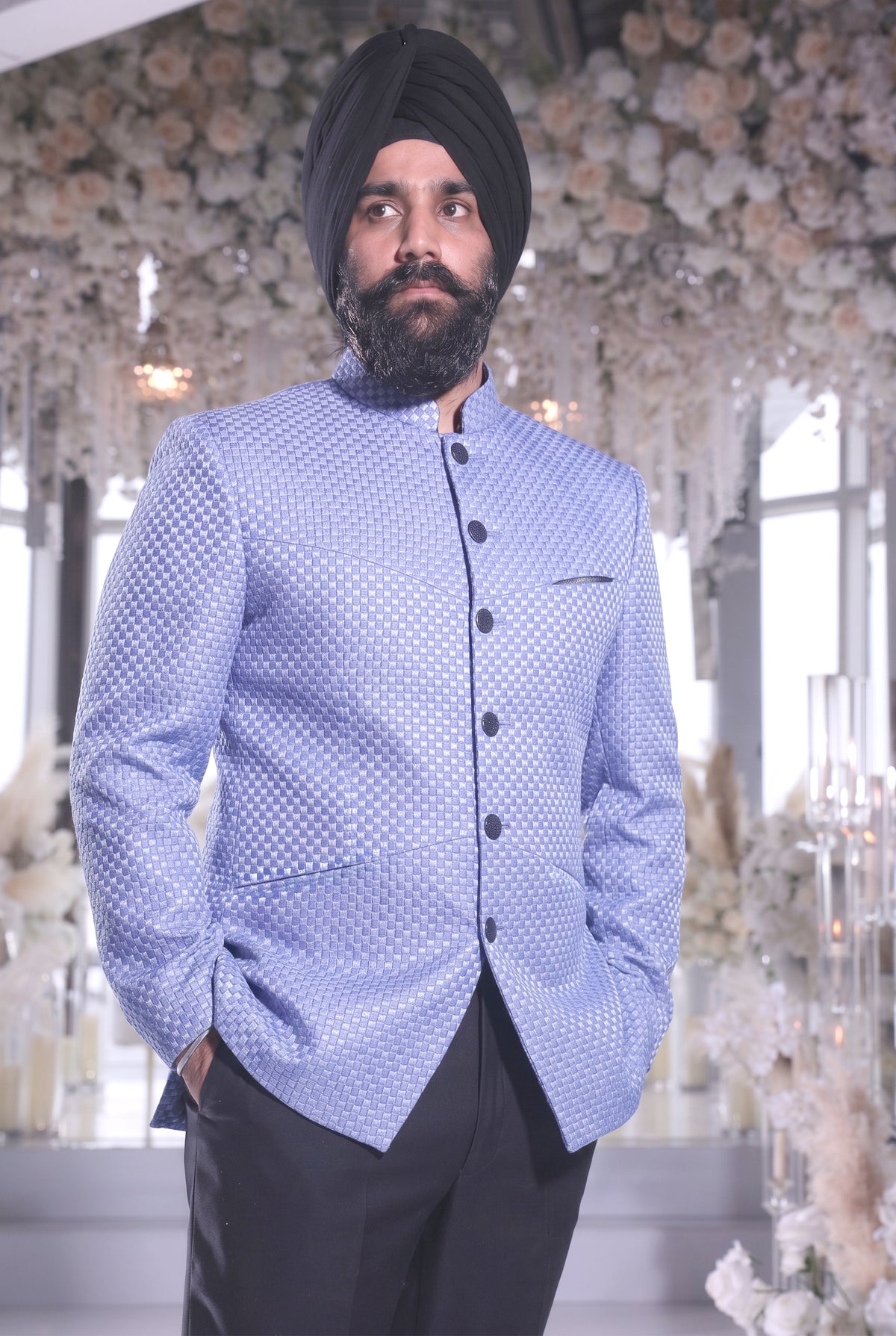 NAMRIT Recycled Pique Jodhpuri Jacket