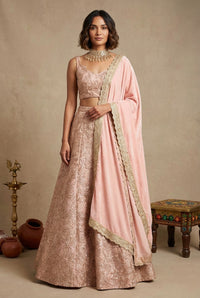 PIPPA Blush Pink Bridal Lehenga Set