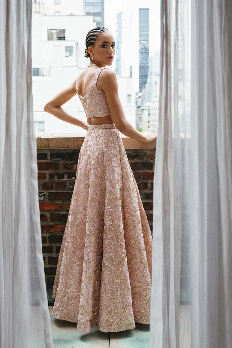 PIPPA Blush Pink Bridal Lehenga Set