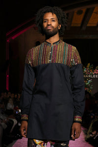 REMY Black Multicolor Kurta
