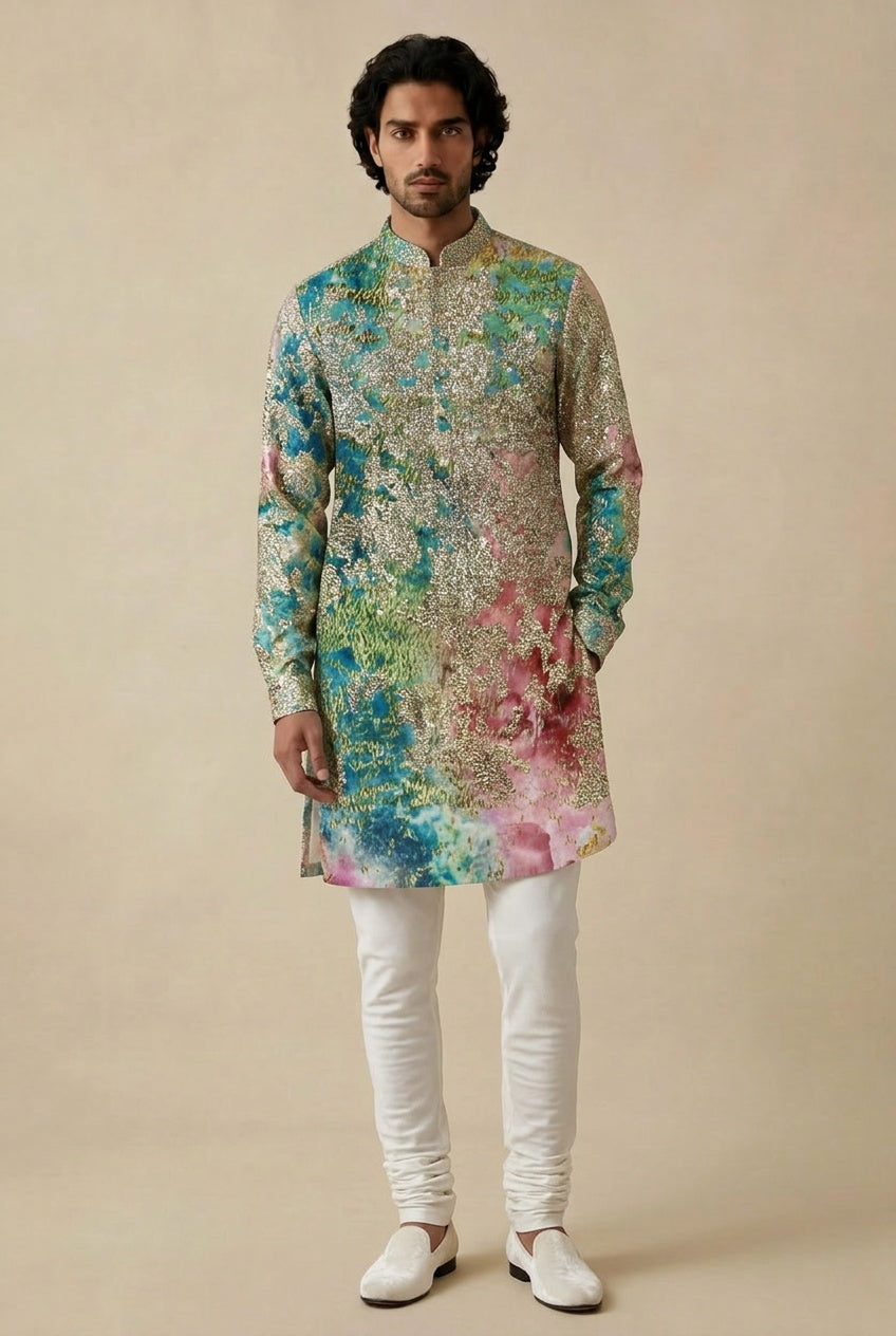 RENZO Blush, Mint and Gold Kurta
