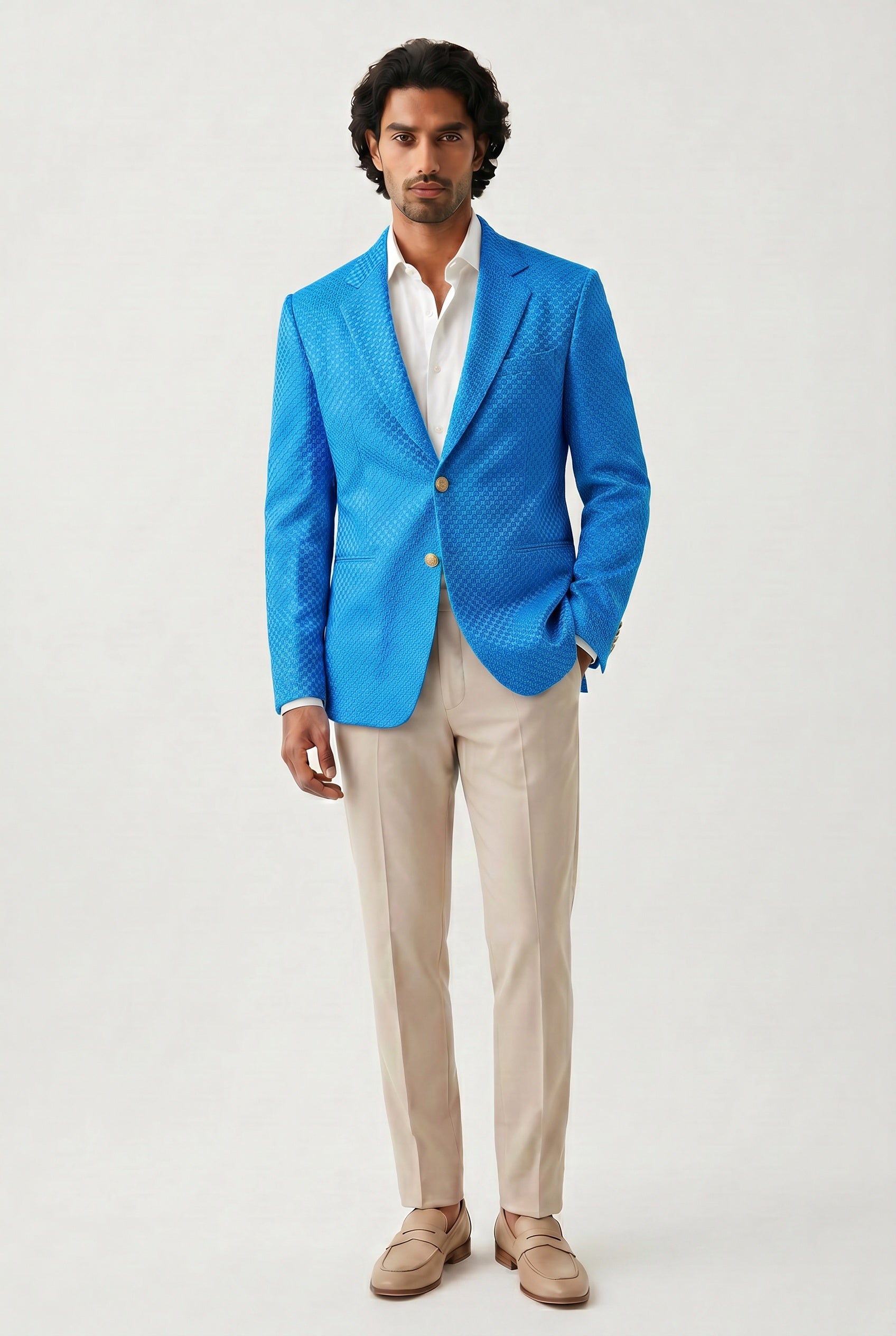 RICKY Recycled Cotton Textured Blazer