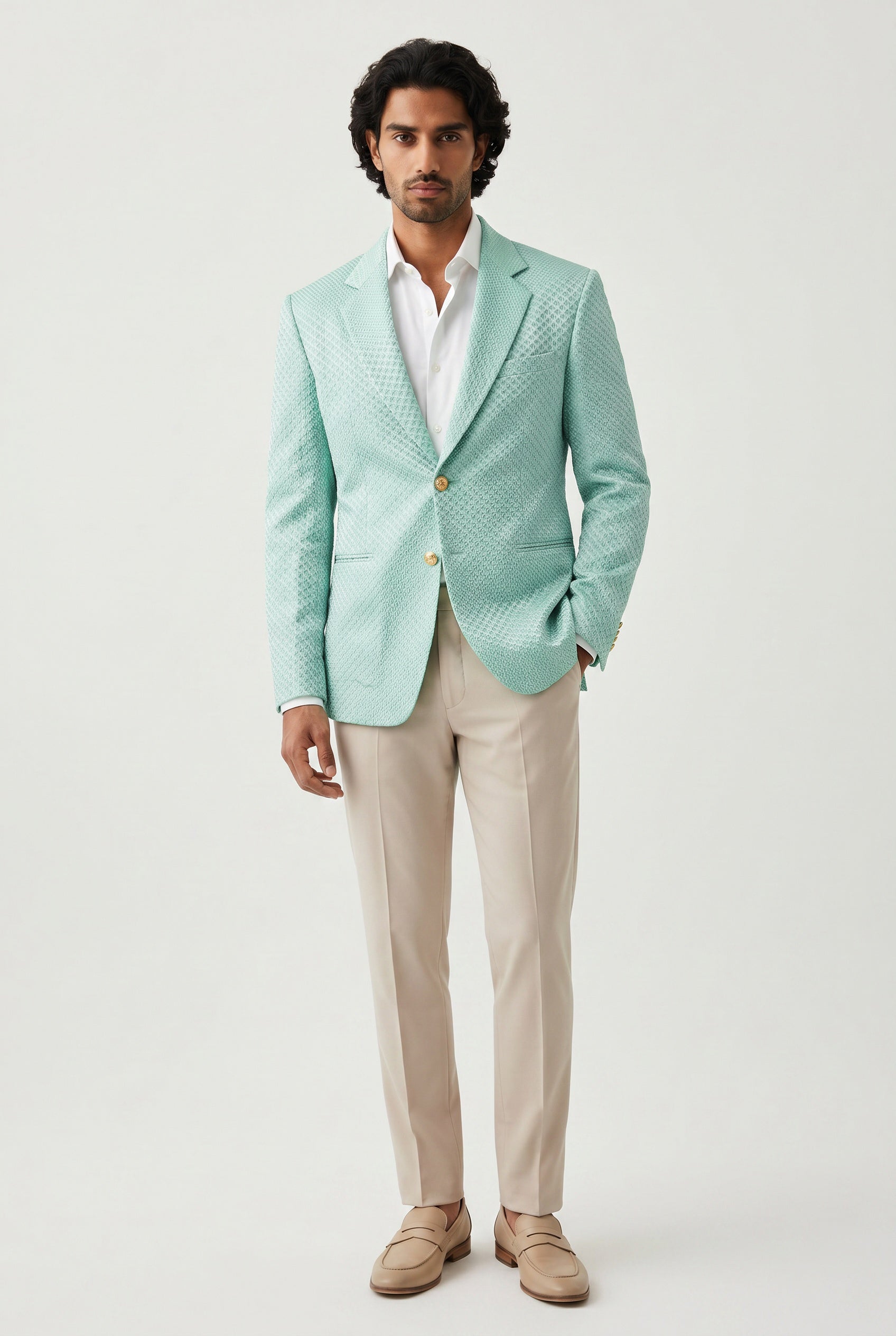 RICKY Recycled Cotton Textured Blazer