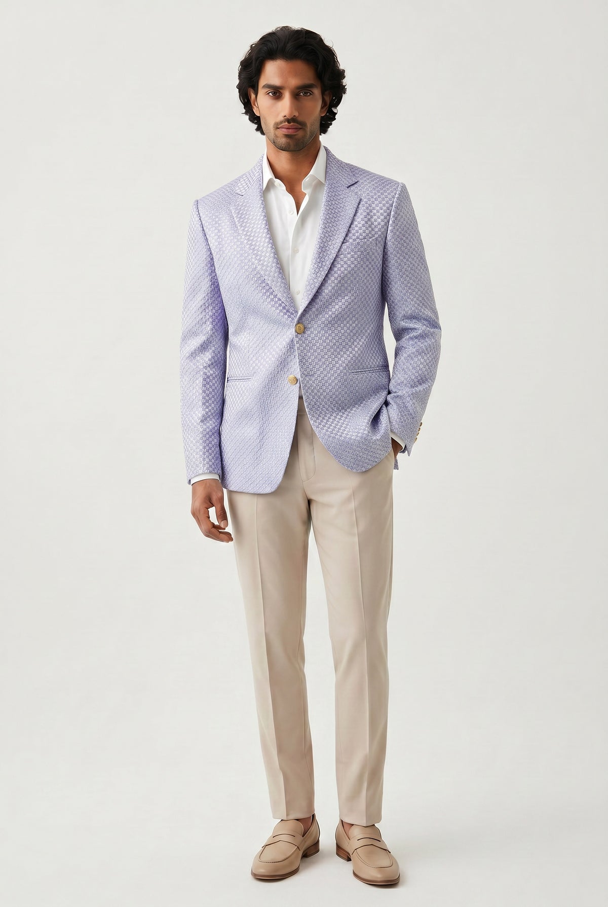 RICKY Recycled Cotton Textured Blazer