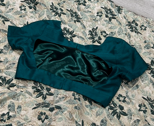 RIVA Evergreen Raw Silk Top (Ready-to-Ship)