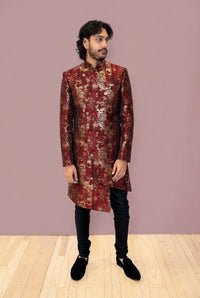 ROCCO Abstract Jacquard Sherwani