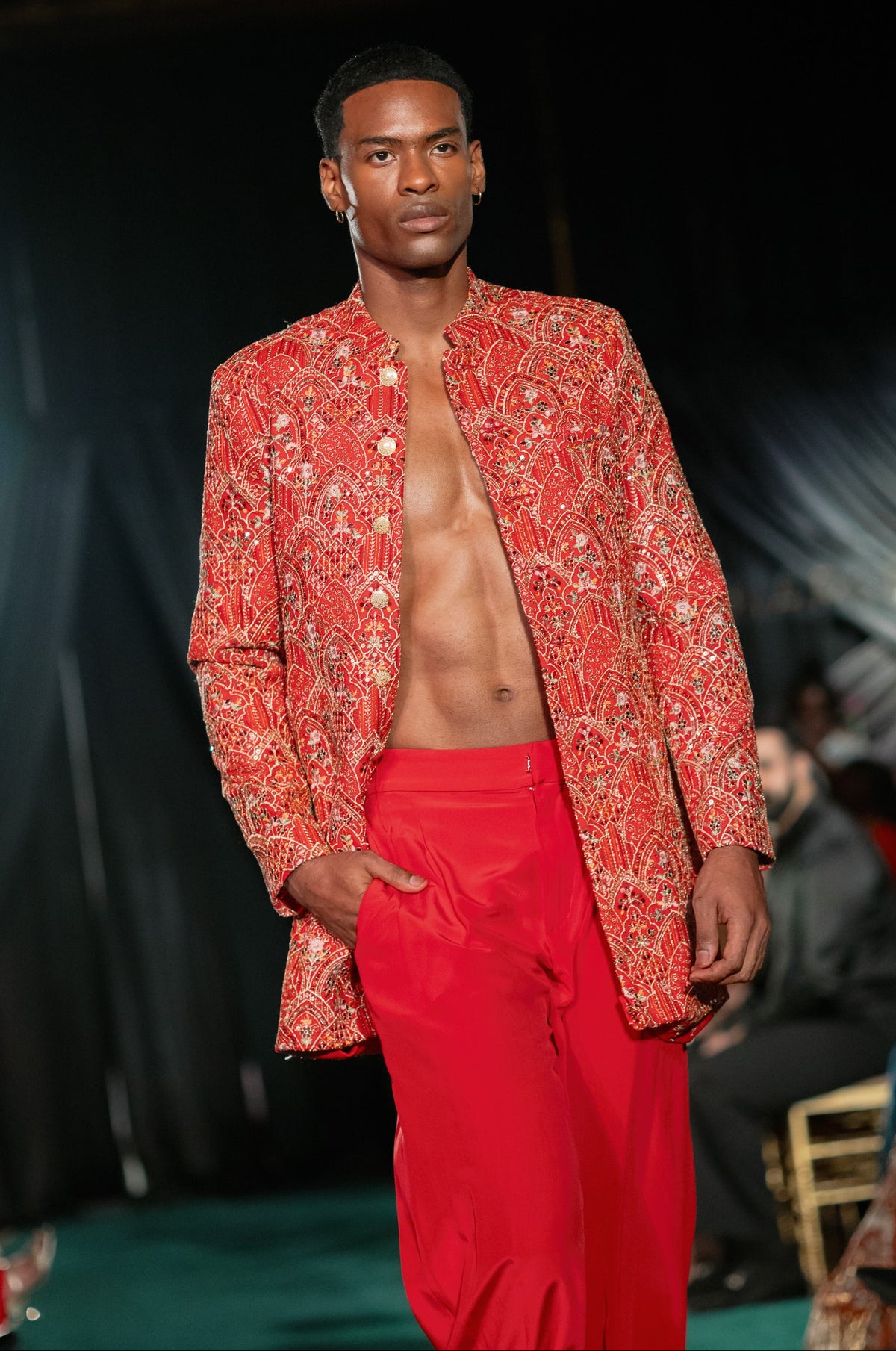 RAMON Red Embroidered Jacket