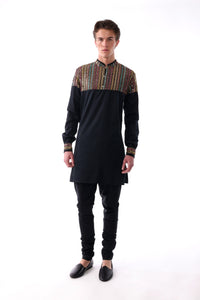 REMY Black Multicolor Kurta