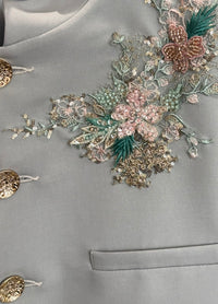 RIYAN Embroidered Sage Green Sherwani Jacket