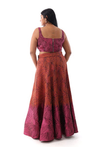 KALAYA Metallic Pink and Orange Top