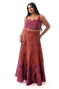 KALAYA Metallic Pink and Orange Top