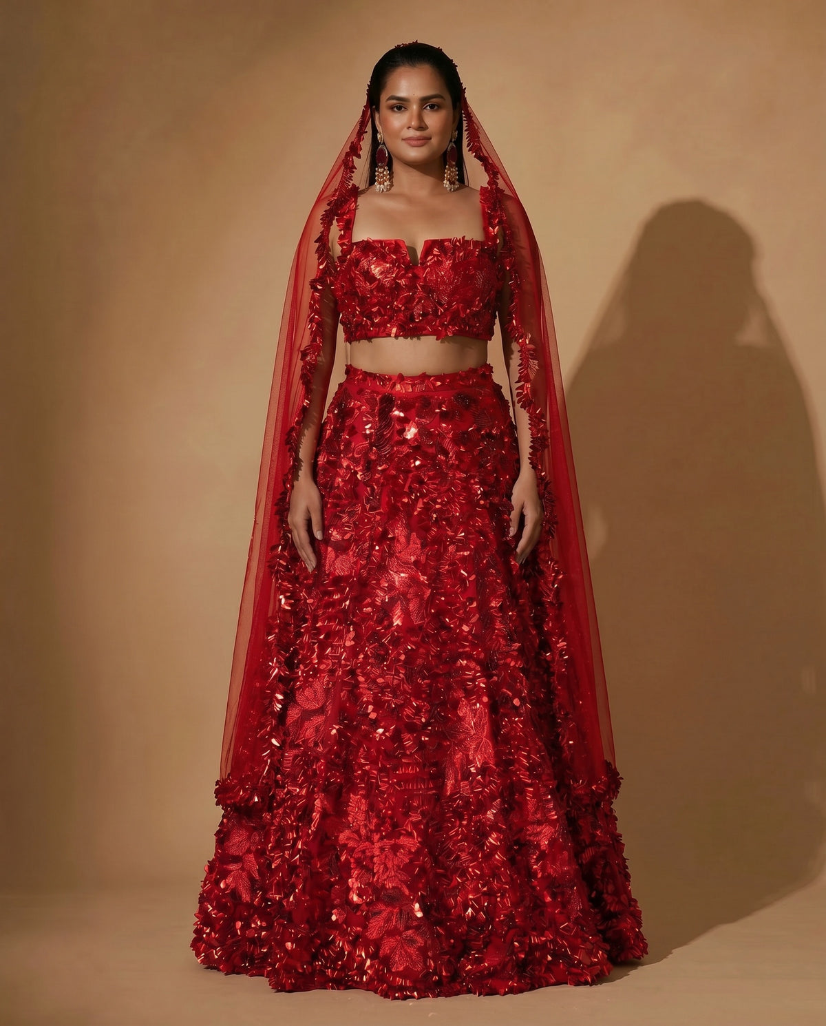 SAMIAH Red Bridal Lehenga Set