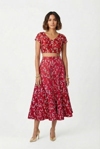 SEJAL Red Wedding Lehenga Set (Sample)