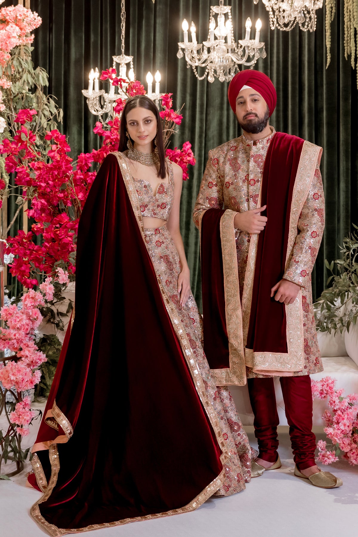 RAJAN Gold and Red Wedding Sherwani – HarleenKaur RAJAN Gold and Red Wedding Sherwani – HarleenKaur